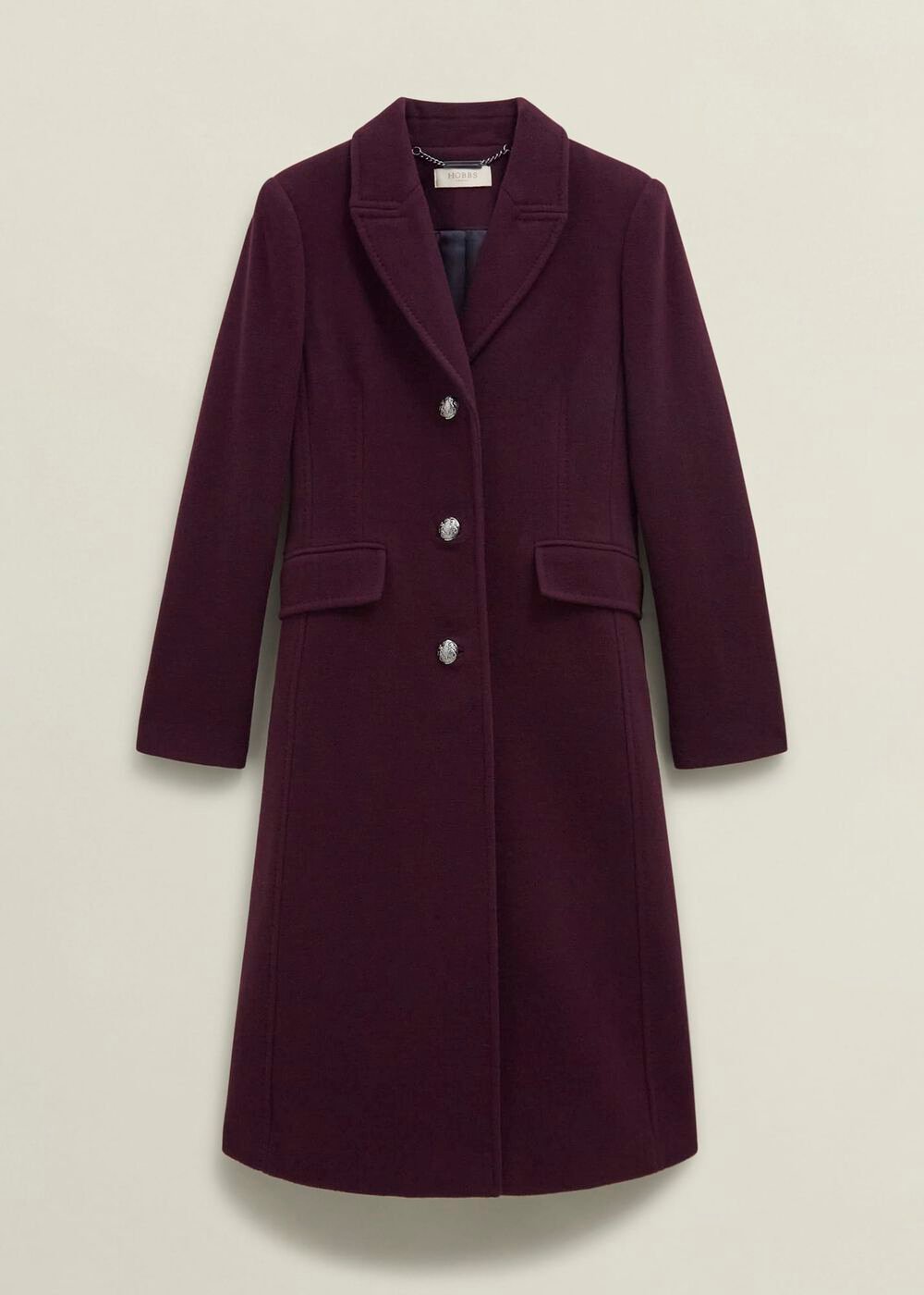 Petite Edwina Wool Blend Coat, Wine, hi-res