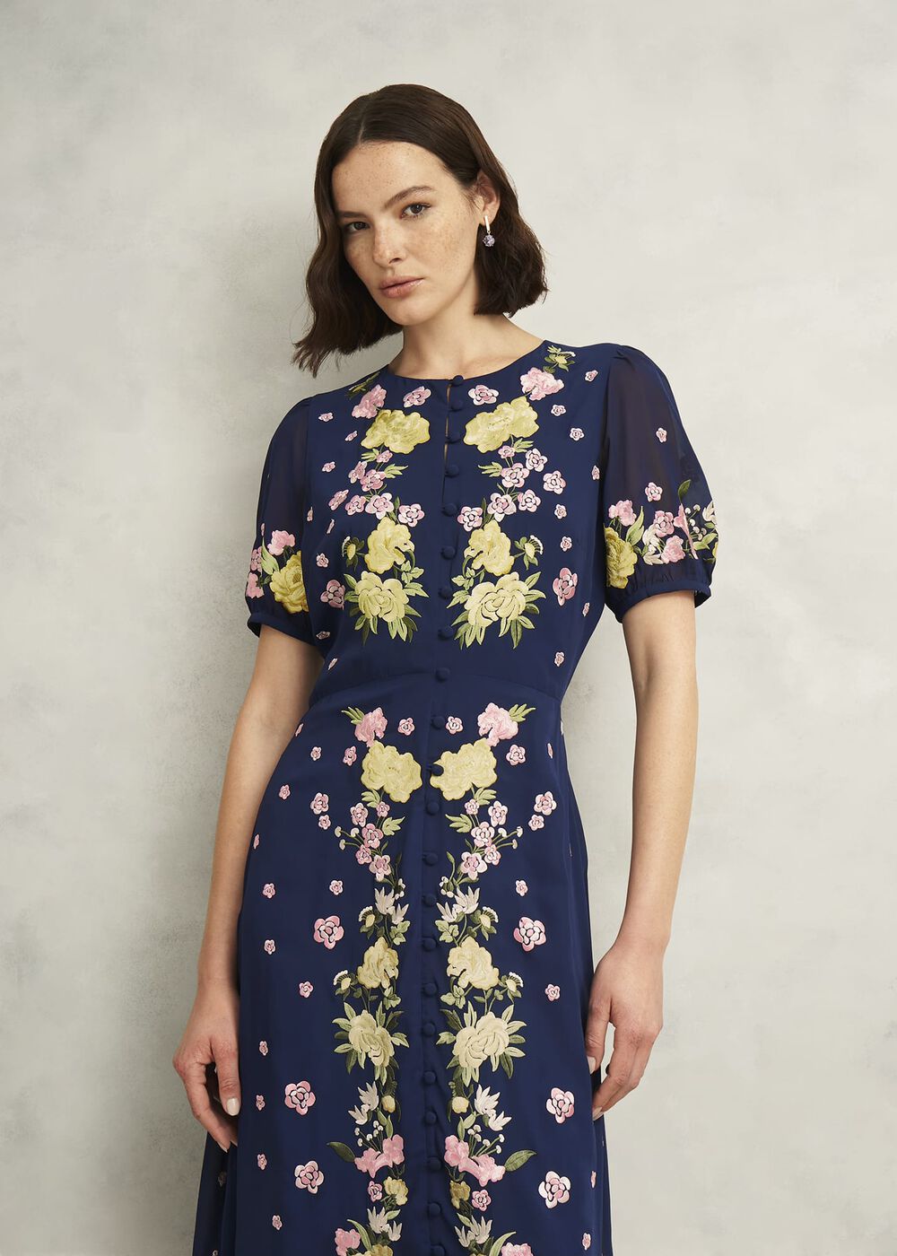 Elva Embroidered Dress, Midnight Multi, hi-res
