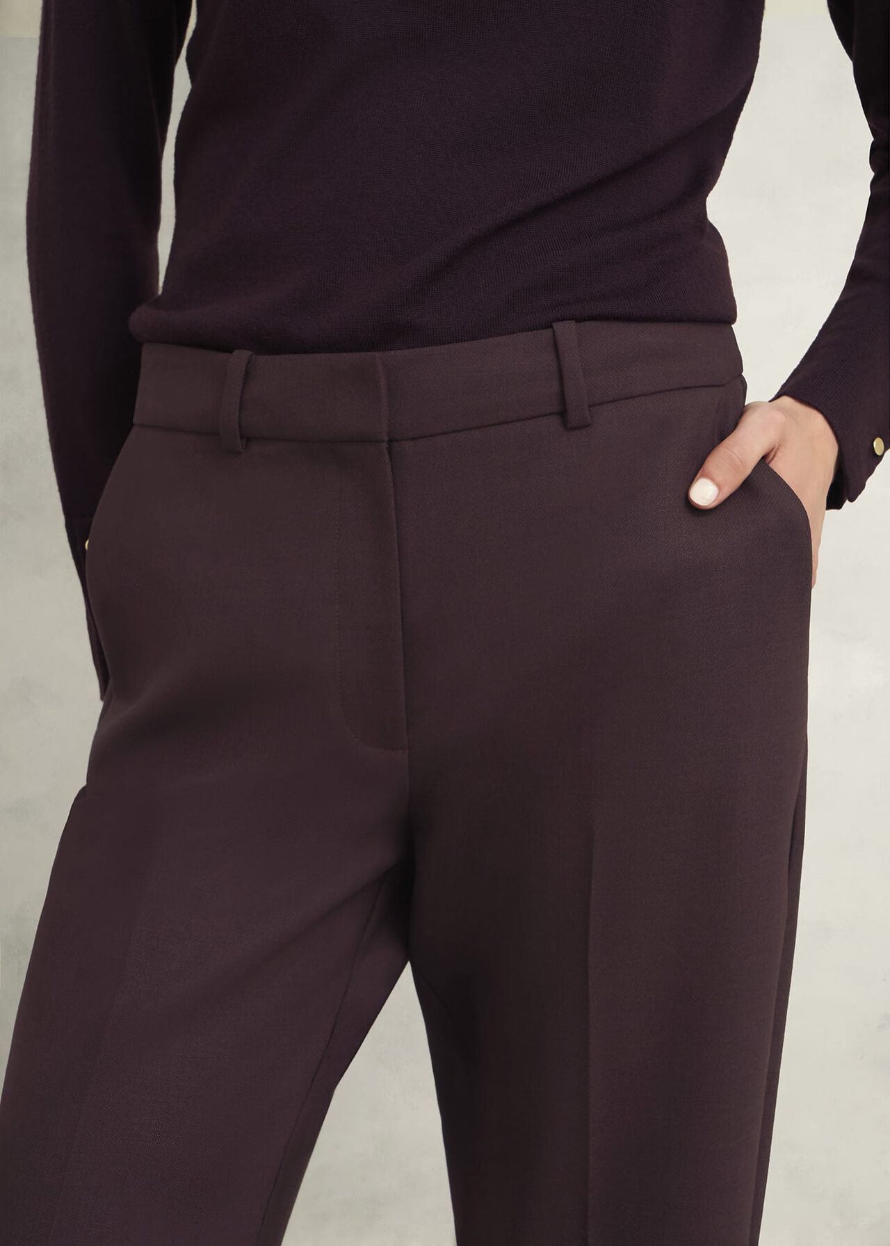 Gerrie Straight Trousers, Malbec Purple, hi-res
