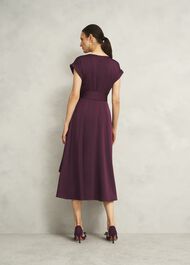 Agnes Tie Dress, Onyx Red, hi-res