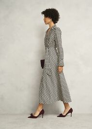 Northborough Dress, Cream Black, hi-res