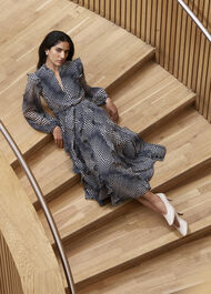 Miriam Dress, Midnight Cream, hi-res