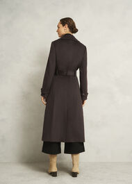 Edgely Wool Coat, Dark Brown, hi-res