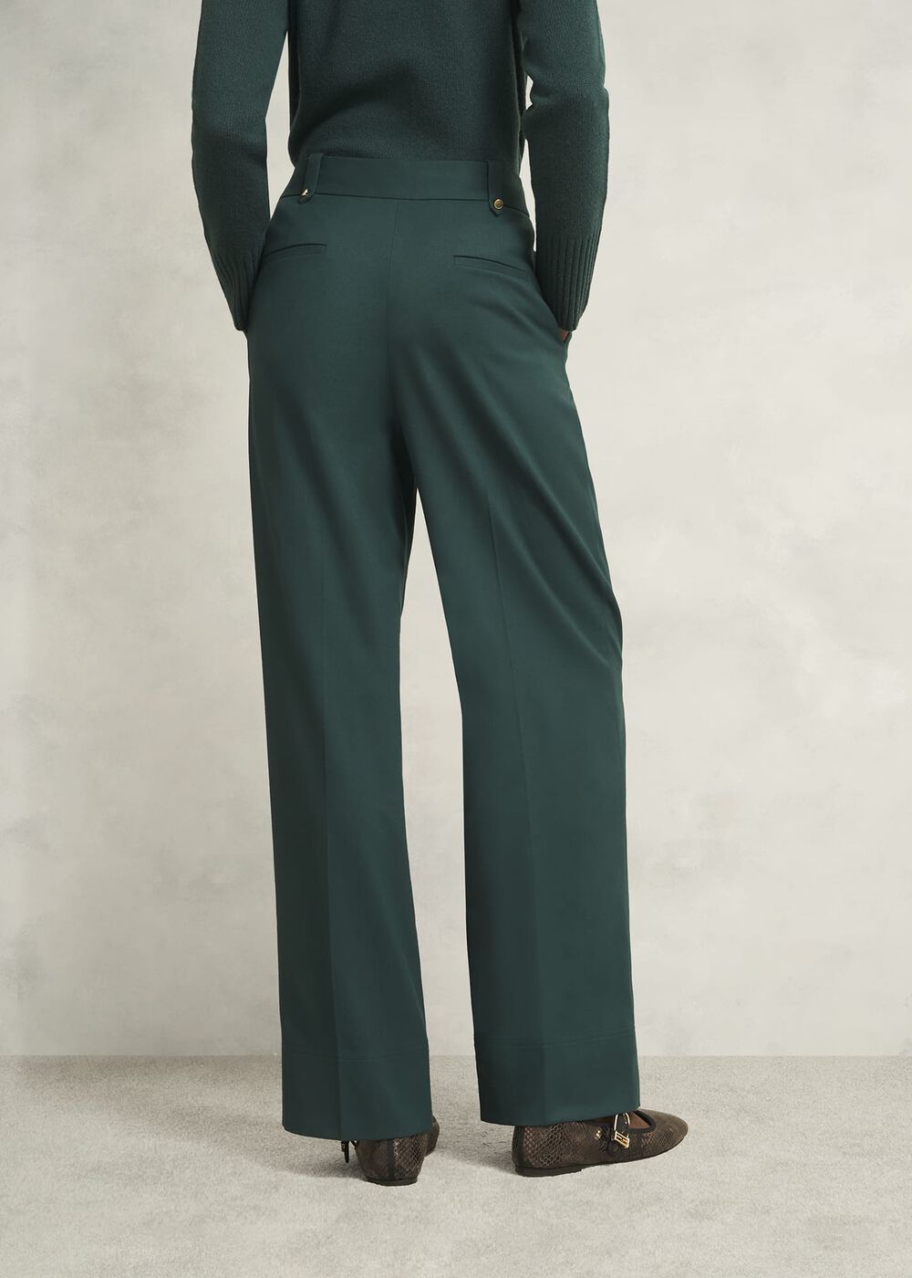 Lucile Wide Pants, Ponderosa Green, hi-res