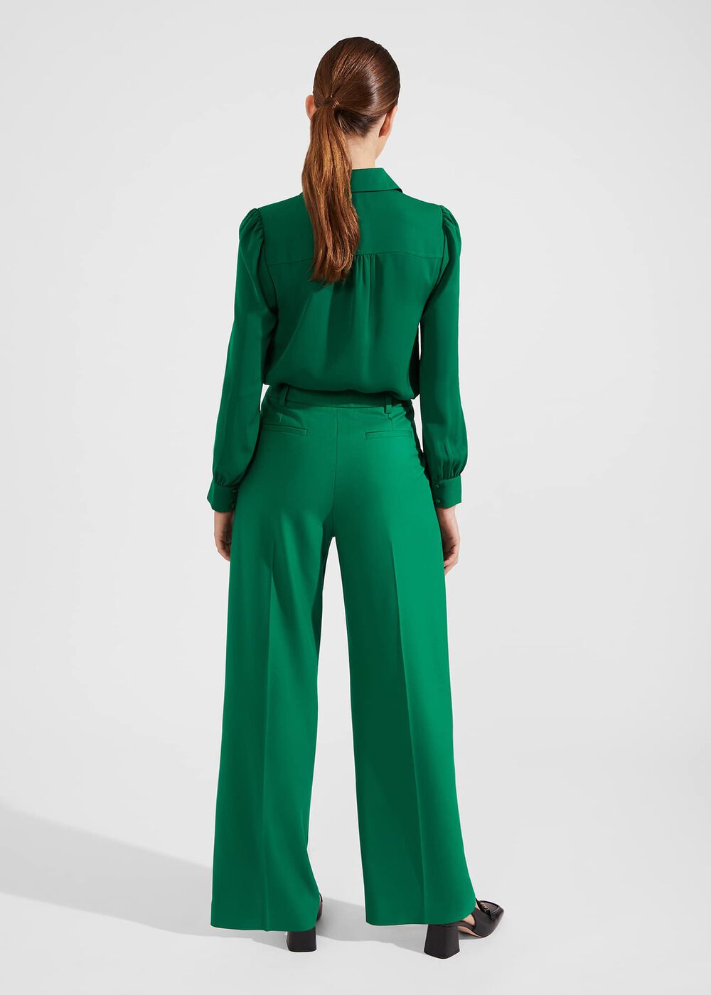 Verona Wide Leg Pants, Malachite Green, hi-res
