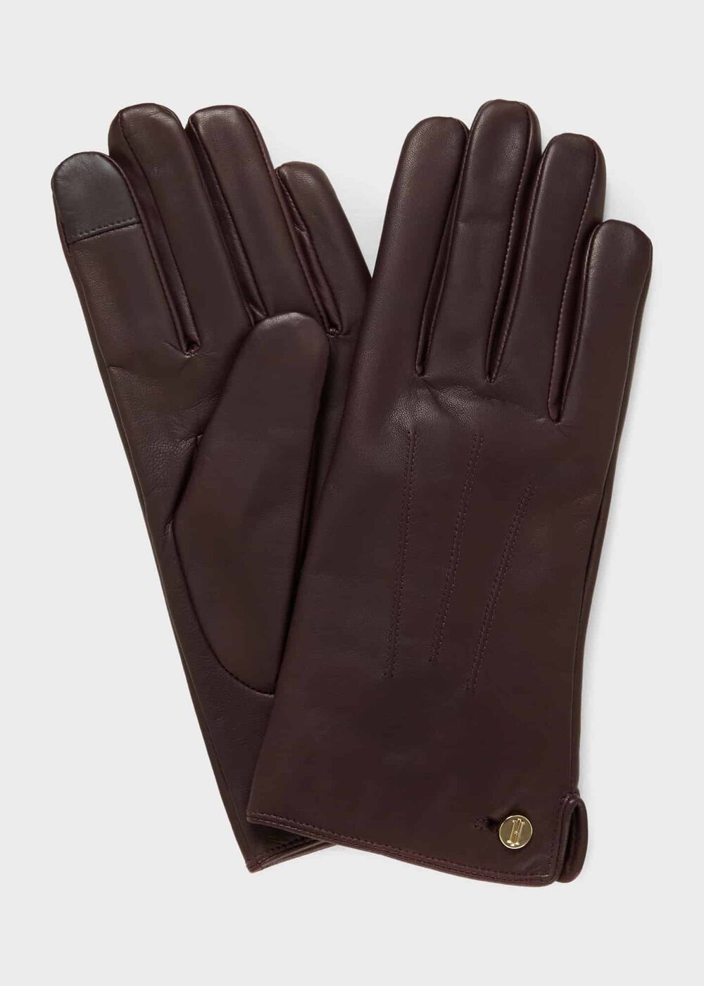 Otillia Leather Gloves, Mahogany Red, hi-res