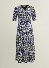 Petite Frankie Jersey Dress, Navy Multi, hi-res