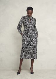 Petite Cynthia Dress, Black Cream, hi-res
