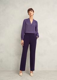 Fenella Straight Pants, Grape Purple, hi-res