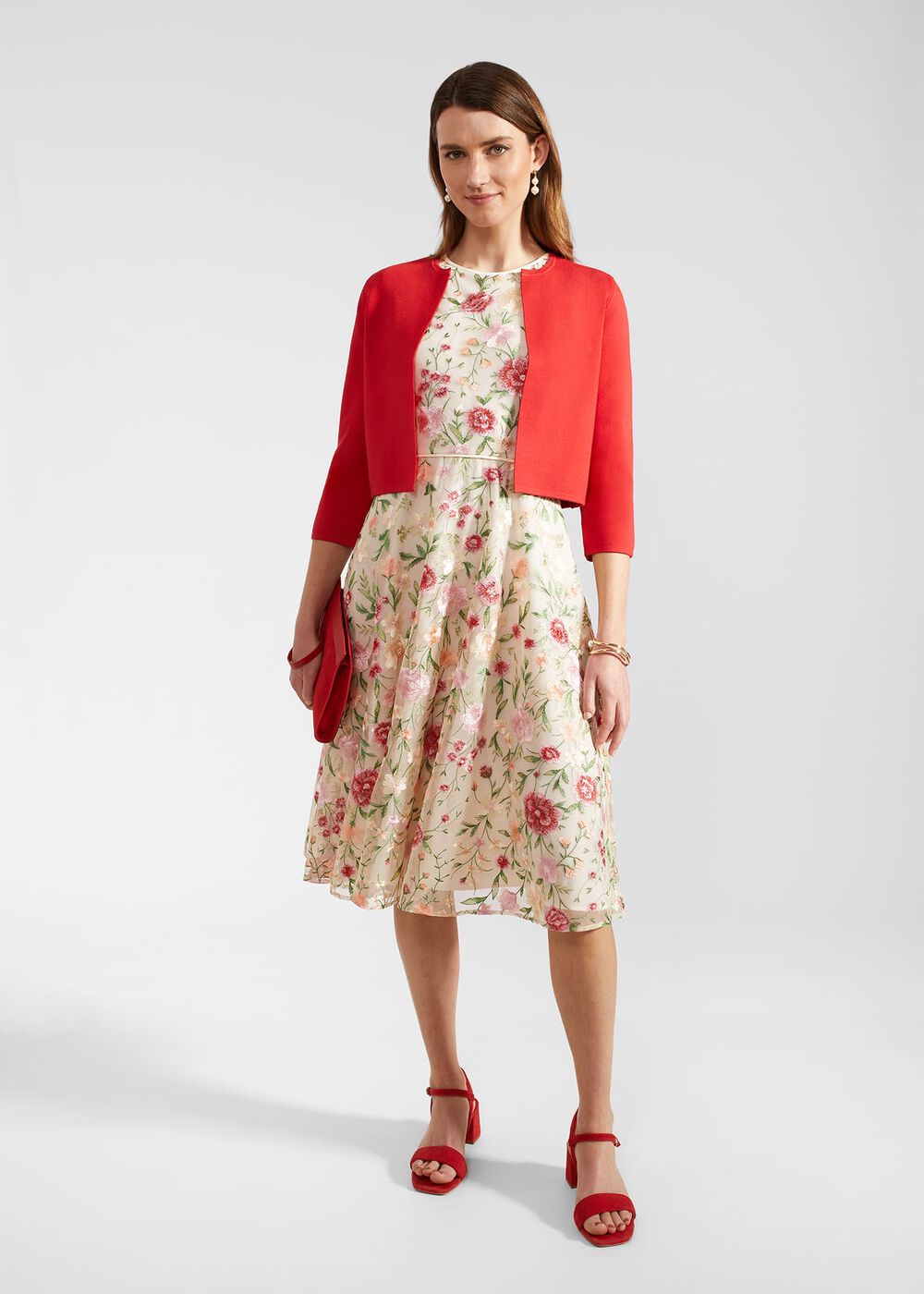 Ella Cardigan, Cherry Red, hi-res