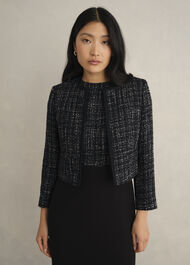 Esme Match Black Jacket, Black White, hi-res