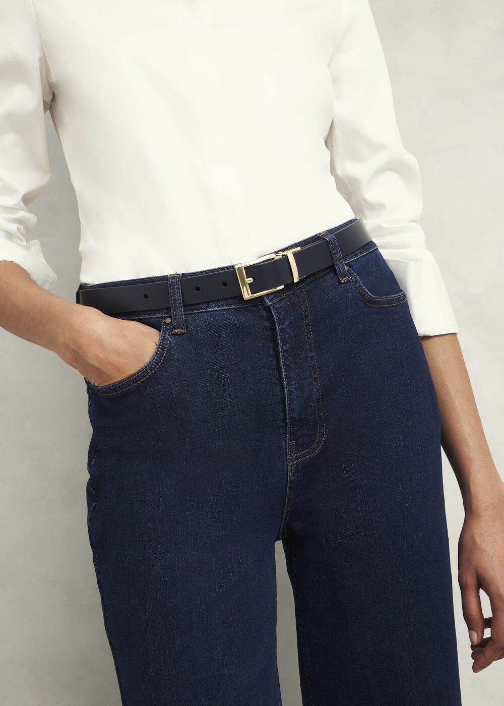 Pauline Reversible Hip Belt, Navy Red, hi-res