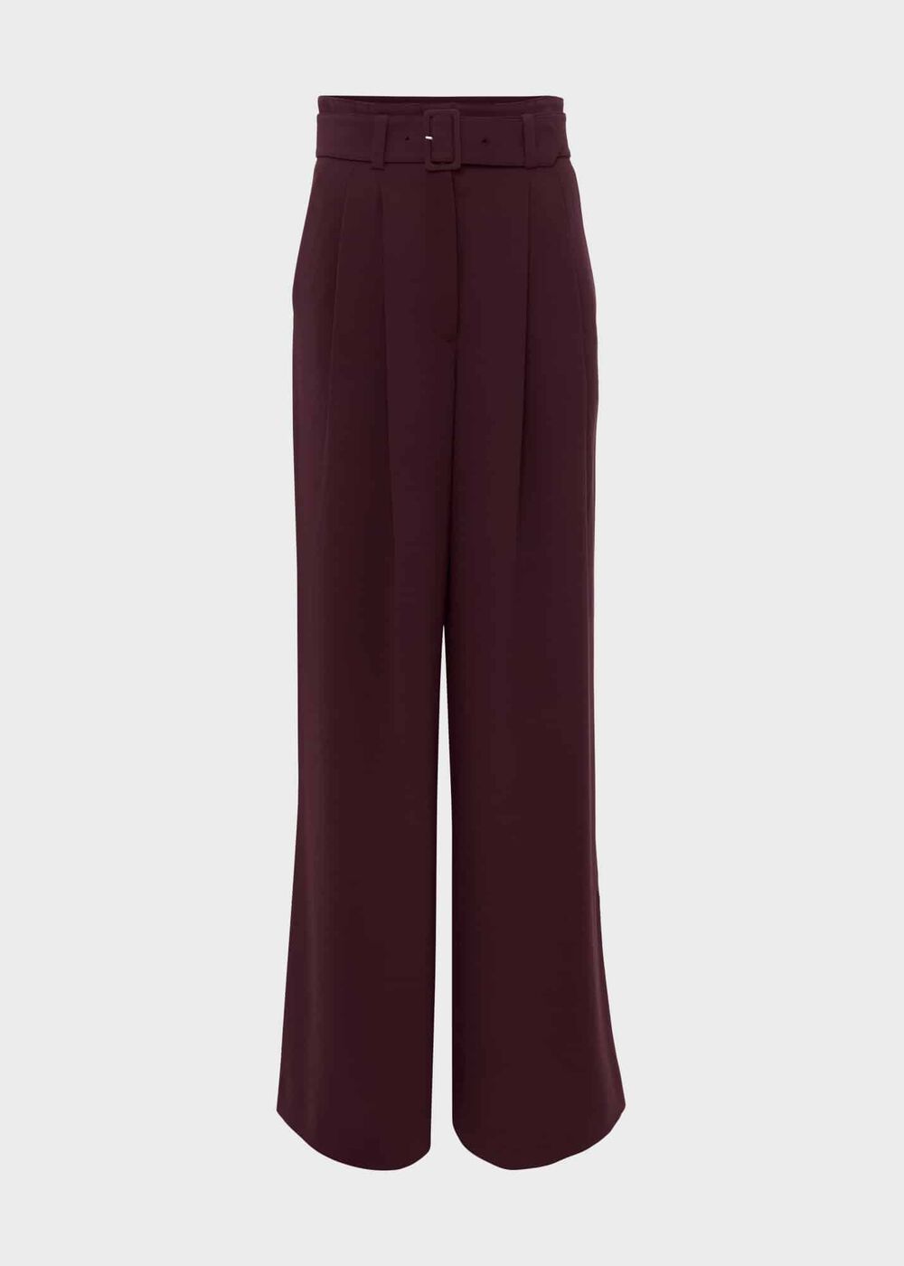 Hilary Wide Leg Pants, Mahogany Red, hi-res