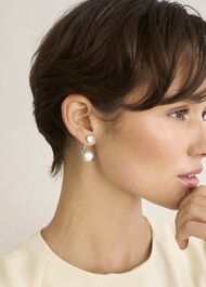 Robyn Glass Earrings, Silver, hi-res