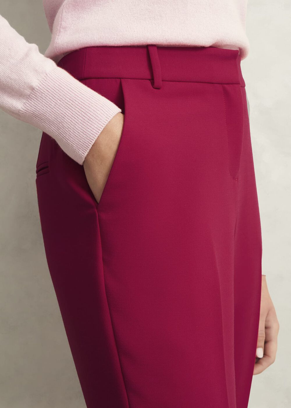 Petite Suki Tapered Pants, Hot Magenta, hi-res