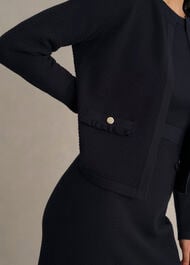 Petra Knitted Jacket, Hobbs Navy, hi-res