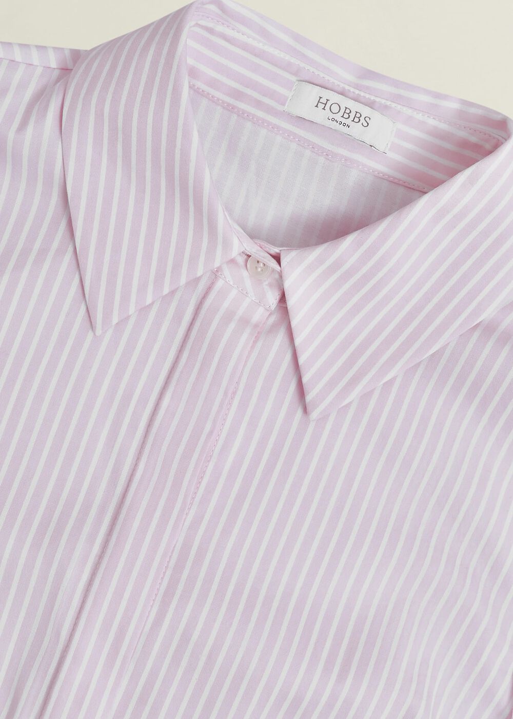 Victoria Cotton Blend Shirt, Pink White, hi-res