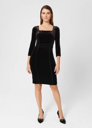 Belle Bow Pumps, Black, hi-res