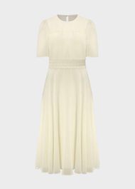 Cressida Fit And Flare Dress, Pale Yellow, hi-res