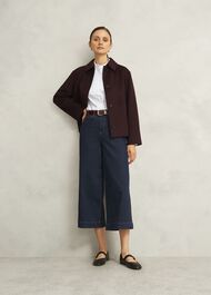 Viola Cotton Blend Shirt, White, hi-res
