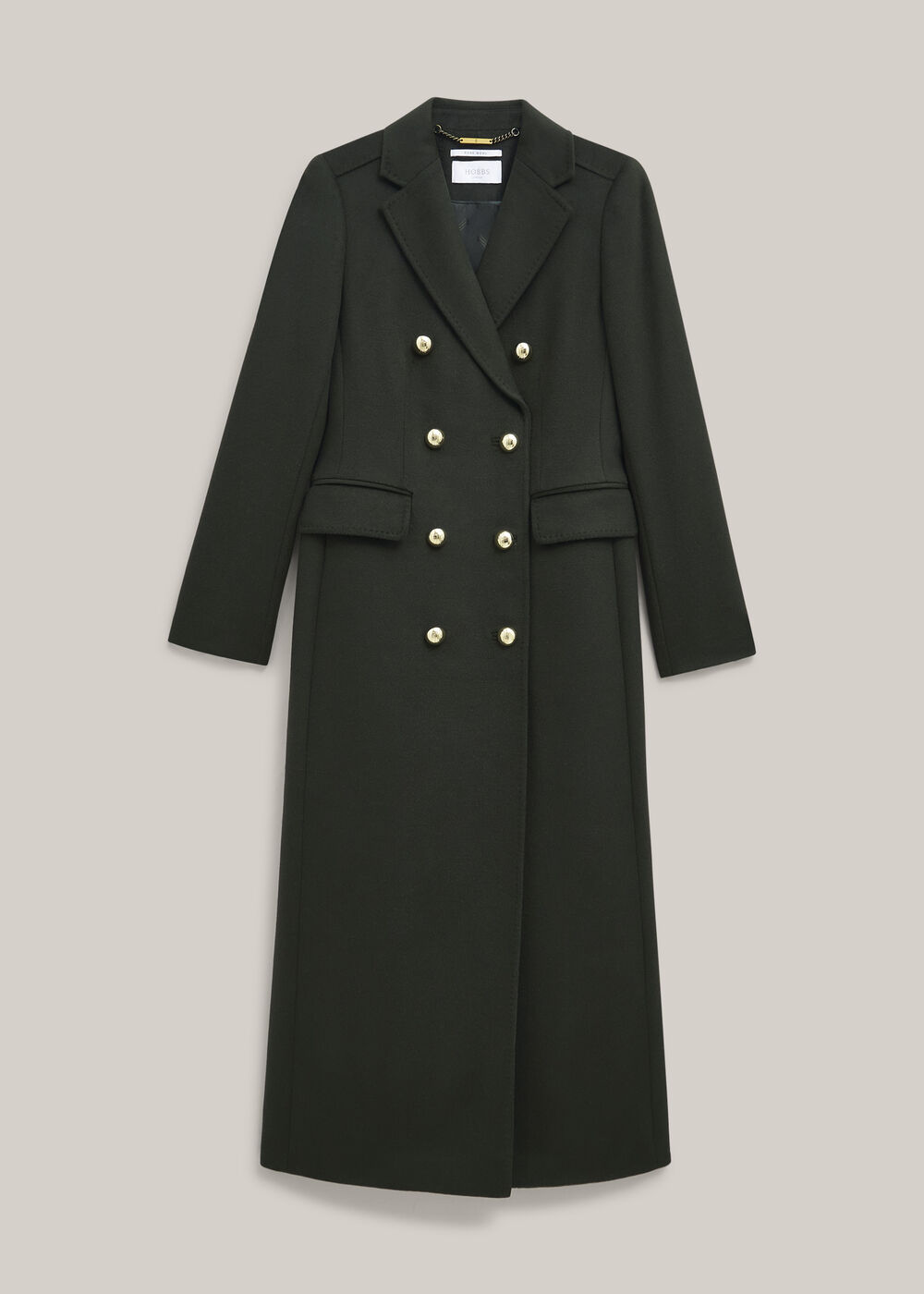 Richmond Wool Maxi Coat, Yew Green, hi-res