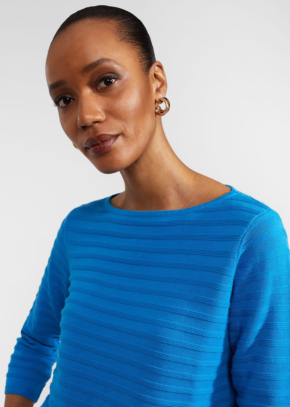 Nellie Cotton Sweater, Celadon Blue, hi-res