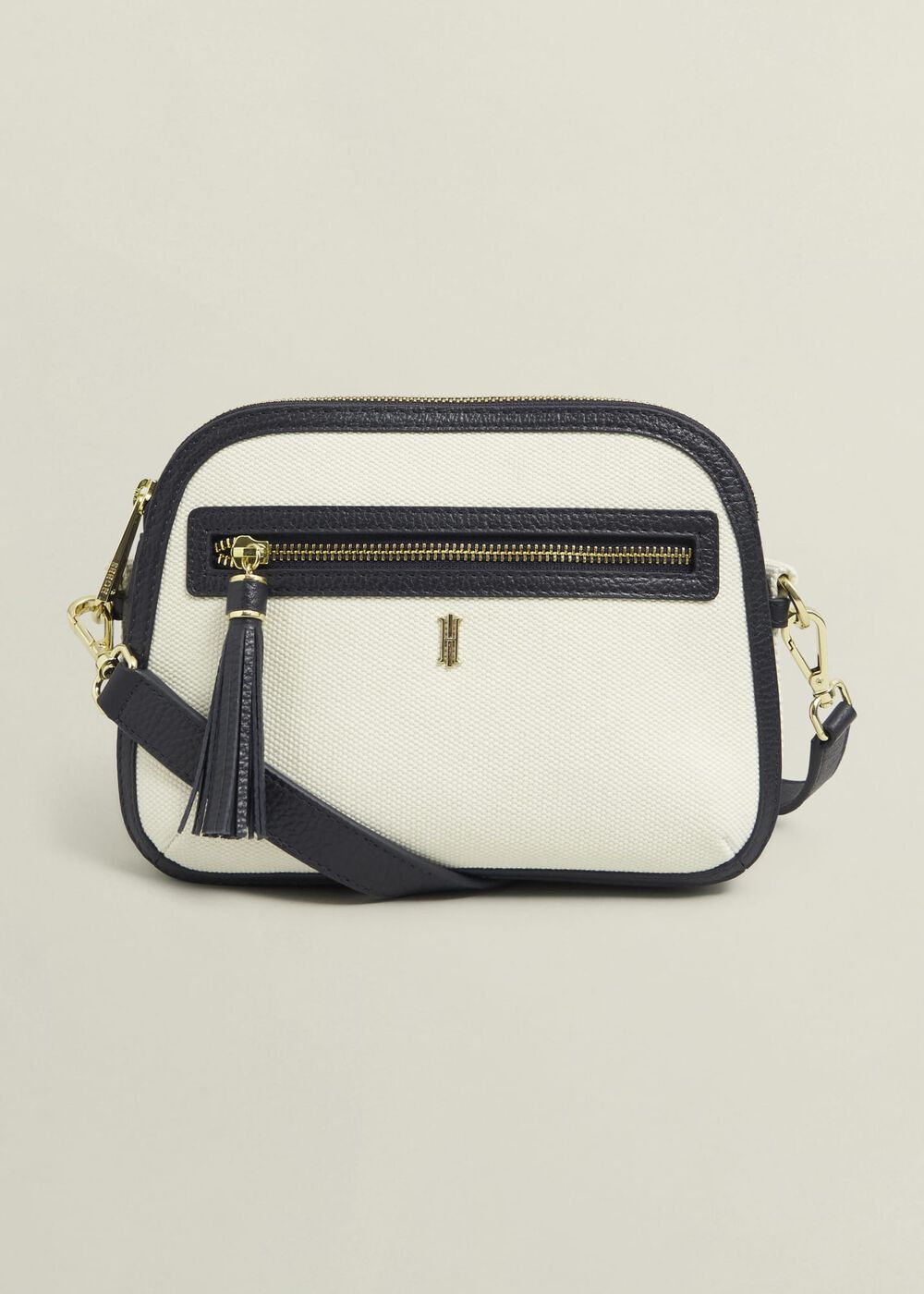 Carlton Canvas Crossbody Bag, Natural Navy, hi-res