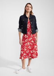 Gabi Jersey Dress, Red Multi, hi-res