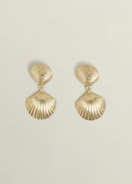 Amaya Shell Earring, Gold, hi-res
