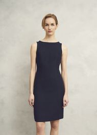 Adrian Tweed Dress, Navy, hi-res