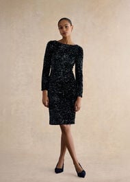 Sawyer Sequin Dress, Midnight Navy, hi-res