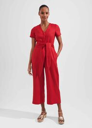 Aliya Jumpsuit, Sangria Red, hi-res