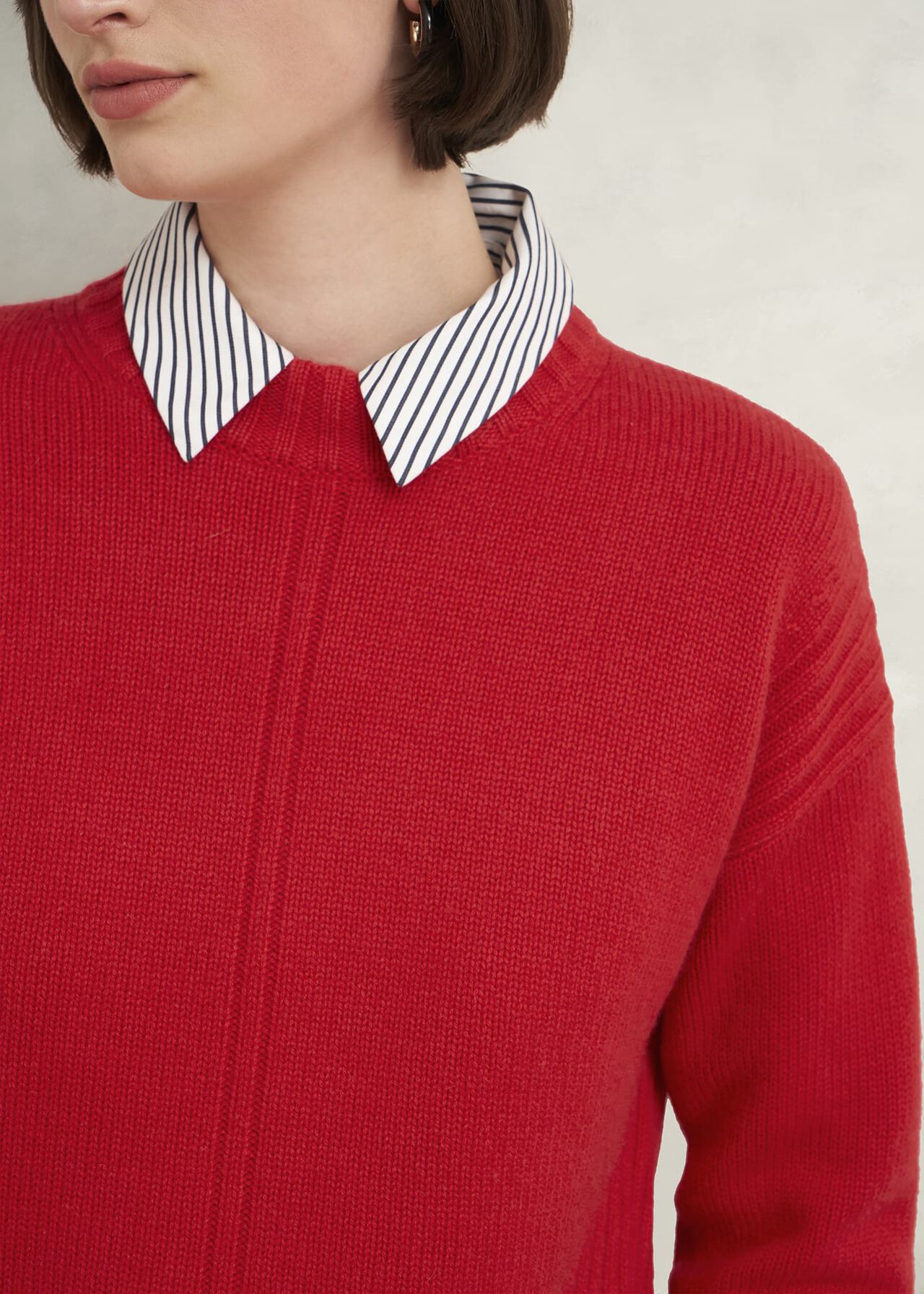 Dora Wool Cashmere Jumper, Vibrant Red, hi-res