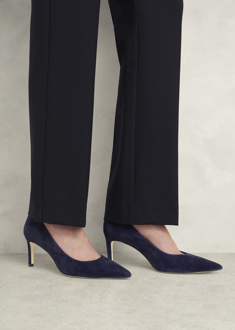 Leila Suede Court Shoes, Midnight, hi-res
