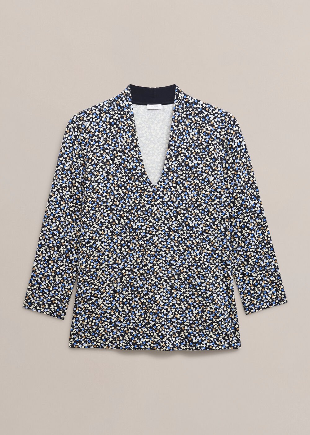 Aimee Printed Top, Navy Multi, hi-res