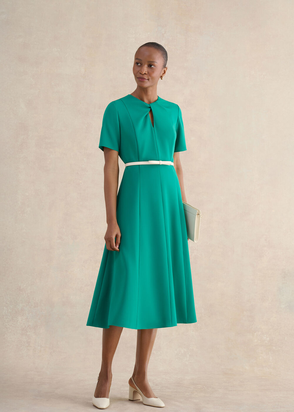 Rosalia Leather Belt, Warm Ivory, hi-res