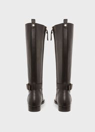 Lisette Leather Knee Boot, Black, hi-res