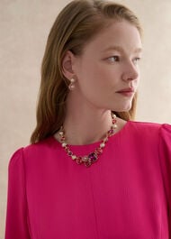 Gina Necklace, Gold Pink, hi-res