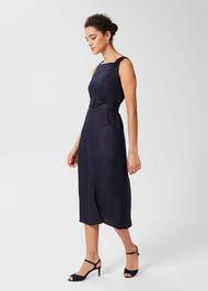 Leia Suede Heeled Sandals, Navy, hi-res