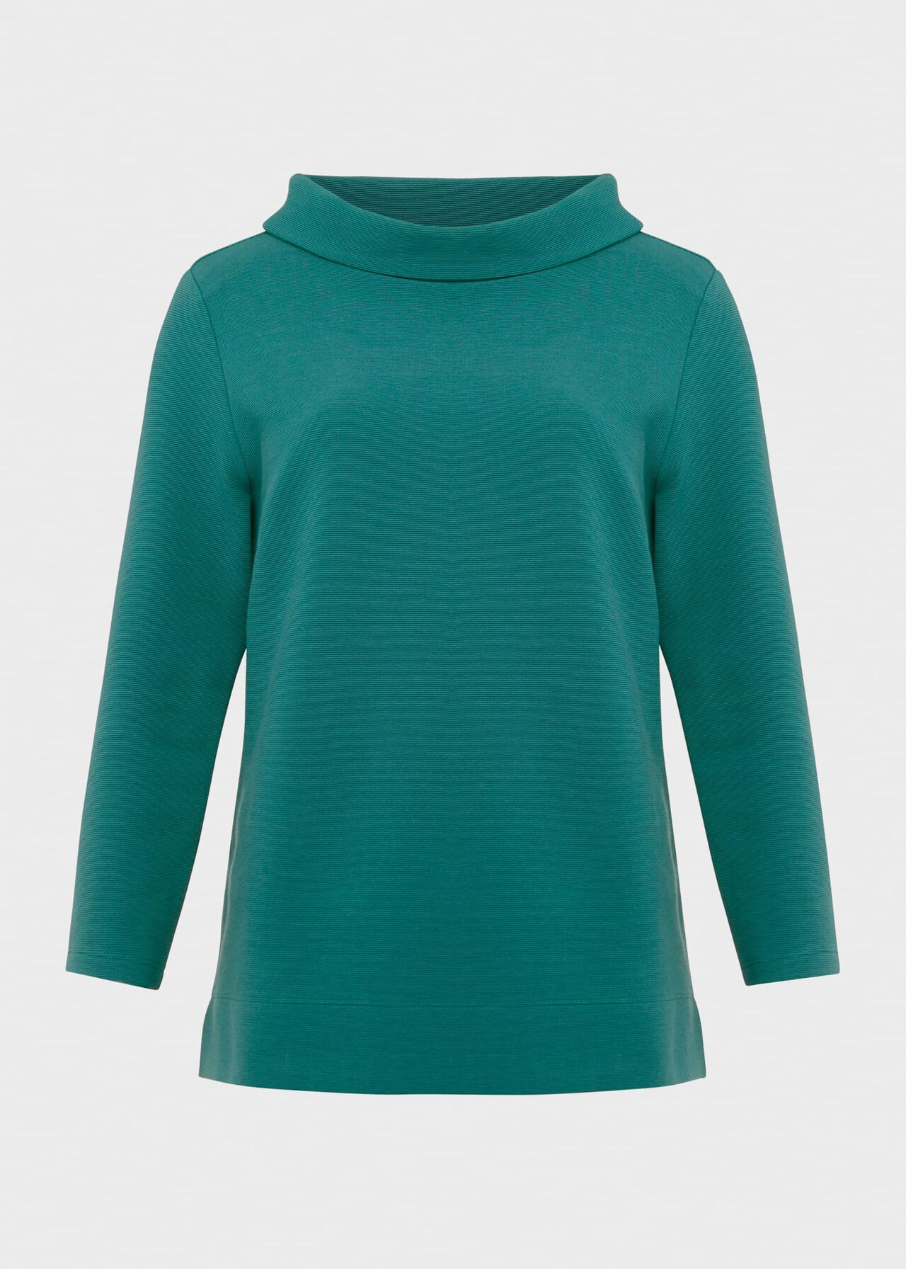 Betsy Textured Top With Cotton , Ocean Green, hi-res