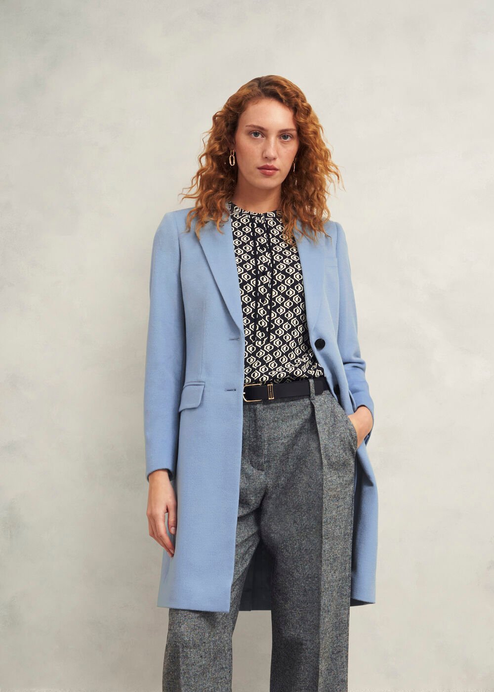 Petite Cavendish Wool Coat, Pale Blue, hi-res