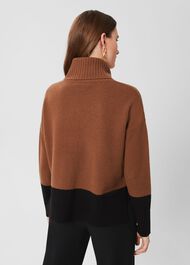 Melodie Merino Wool Sweater, Toffee Black, hi-res