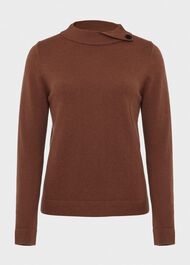Talia Wool Cashmere Jumper, Toffee, hi-res