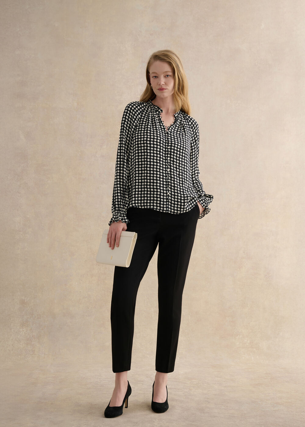 Hewlett Geo Top, Black Cream, hi-res