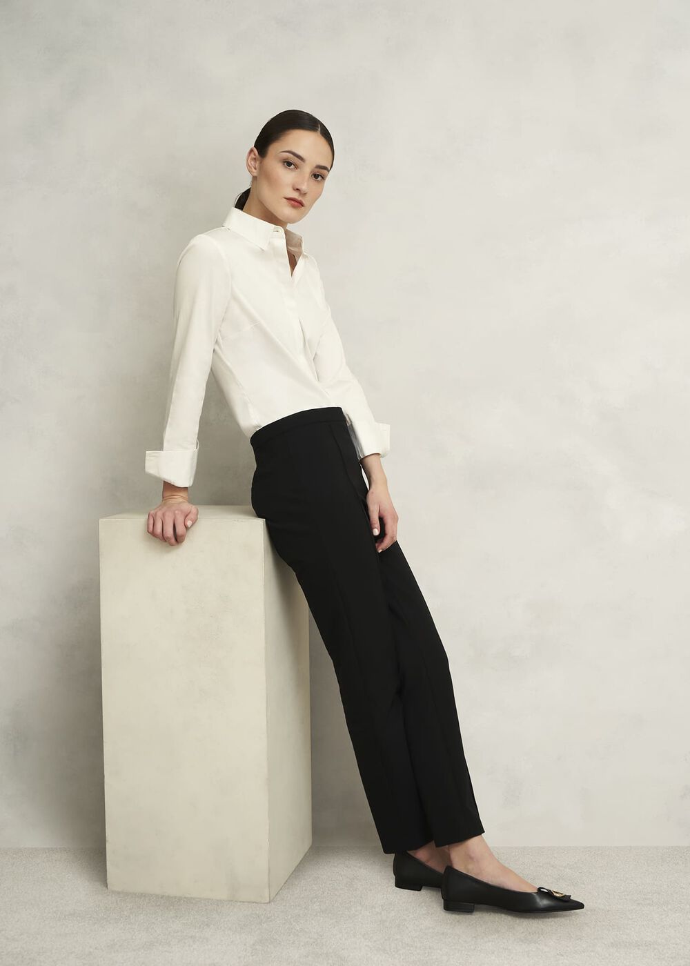 Lexi Slim Travel Pants, Black, hi-res