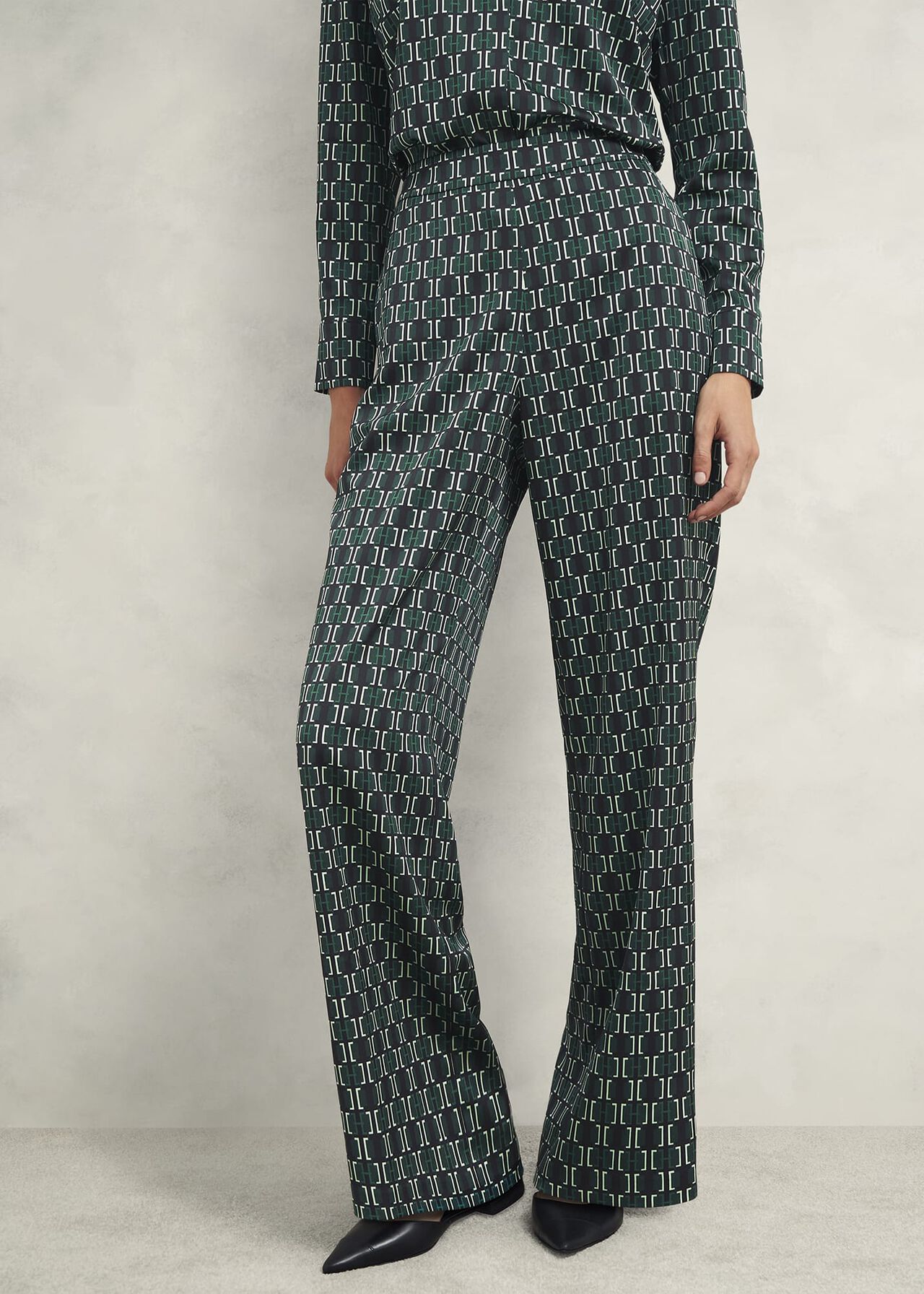 Finwell Satin Trousers, Multi, hi-res