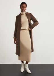 Bromley Check Trench, Brown Multi, hi-res
