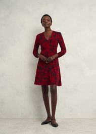 Julietta Jersey Dress, Black Red, hi-res