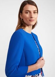 Elize Crepe Jacket, Lapis Blue, hi-res