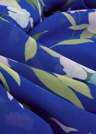 Petite Carly Floral Midi Dress, Blue Multi, hi-res